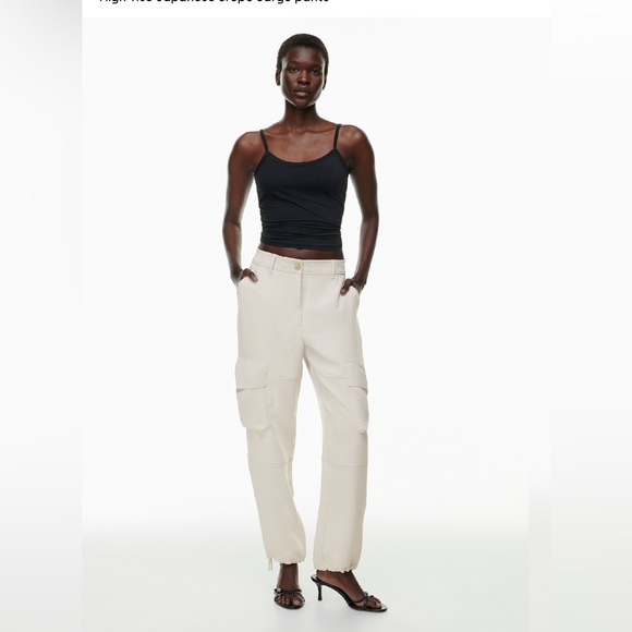 ARITZIA Project Cargo Pant High-rise Japanese crepe cargo pants size 12 New - Picture 1 of 7